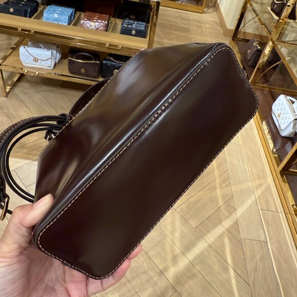 Tory Burch Britten Mini Satchel 162831 Tempranillo, $450 - Picture 4 of 7